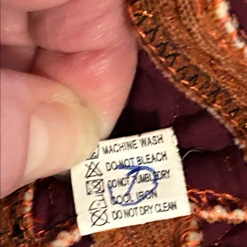 HANDMADE GUATEMALAN EMBROIDERED PAISLY  CORDUROY QUILTED DRESS JACKET SZ 4 - Picture 11 of 12